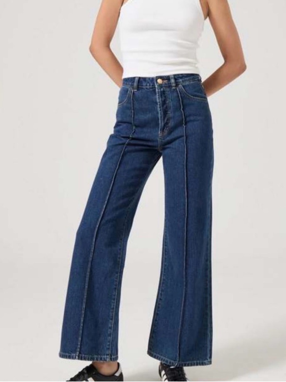 Rolla’s High Rise Wide Leg Pacific Blue Jeans 31 NWT